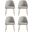 Gracie Dining Chair Set of 4 In Stone and Gold