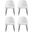 Gracie Dining Chair Set of 4 In White and Black