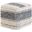 Grady Handloom Woven Square Pouf In Natural and Blue