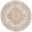 Grafix 4' x 4' Round Vintage Indoor Rug In Ivory Beige