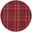 Grafix 5'3" x 5'3" Round Rustic Indoor Rug In Red