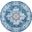 Grafix Blue 5'3" x 5'3" Round Vintage Area Rug