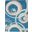 Grafix Blue Multi Colored 5'3" x 7'3" Area Rug