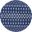 Grafix Navy 5'3" x 5'3" Round Area Rug
