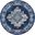 Grafix Navy Blue 5'3" x 5'3" Round Area Rug