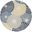 Grafix White 8' x 8' Round Contemporary Area Rug
