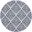 Grafix White and Blue 5'3" x 5'3" Round Area Rug