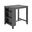 Graham 36 Inch Small Space Counter Height Dining Table with USB Charging Ports and Shelves In Gray