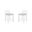 Graham Upholstered Seat 20 Inch Counter Height Chair Set of 2 In White