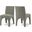 Gramercy Linen Textured Fabric Dining Chair Set of 2 In Green