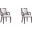 Grand Dining Armchair Set of 2 In Light Grey