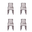 Grand Dining Chair Set of 4 In Light Grey