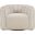 Grande Barrel Swivel Upolstered Tufted Accent Chair In Natural and Beige