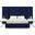 Grande Velvet King Bed In Navy