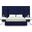 Grande Velvet Queen Bed In Navy