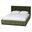 Granger Velvet Upholstered Queen Platform Bed with Channel Tufted Headboard In Moss Green