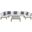 Granton 5 Piece Living Set In White and Grey