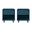 Granville Nightstand with 1 Drawer Set of 2 In Midnight Blue