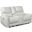 Greenfield Upholstered Power Reclining Loveseat with Console Ivory