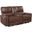 Greenfield Upholstered Power Reclining Loveseat with Console Saddle Brown