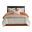 Greer 7 Piece Color Block Stripe Queen Comforter Set with Throw Pillows In Spice