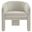 Greer Boucle Fabric Upholstered Accent Armchair In Parchment