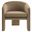 Greer Performance Velvet Upholstered Accent Armchair In Taupe
