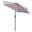Grey 9 Ft Aluminum Patio Umbrella with Crank In Gray