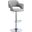 Grey Barstool In Chrome Metal With Hydraulic Lift