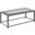 Grey Coffee Table With Tile Top Hammered Silver