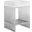 Gridiron 24 Inch Bathroom Vanity In White Silver