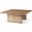 Grier 42 Inch Square Light Brown Wood With Cane Coffee Table