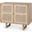 Grier Light Brown Wood With Cane 2 Door Accent Cabinet