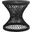 Grimson Black Small Bowed Accent Table