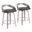 Grotto 25 Inch Fixed Height Counter Stool Set of 2 In Chrome