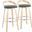 Grotto 30 Inch Fixed Height Barstool Set of 2 In Grey