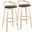Grotto 30 Inch Fixed Height Barstool Set of 2 In Black and Natural