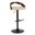 Grotto Adjustable Barstool In Cream and Walnut