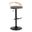 Grotto Adjustable Barstool In Natural and Grey