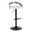 Grotto Adjustable Barstool In White and Light Grey