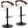 Grotto Adjustable Barstool Set of 2 In Cherry/Black