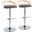 Grotto Adjustable Barstool Set of 2 In Gray