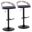 Grotto Adjustable Barstool Set of 2 In Light Grey/Black