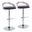 Grotto Adjustable Barstool Set of 2 In Light Grey