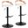 Grotto Adjustable Barstool Set of 2 In White/Zebra