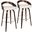 Grotto Mid-Century Modern Barstool With Swivel In Cherry With White Faux Leather - Set Of 2