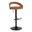 Grotto Upholstered Adjustable Barstool In Black and Camel
