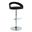 Grotto Upholstered Adjustable Barstool In Black and Chrome