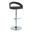 Grotto Upholstered Adjustable Barstool In Black and Chrome