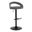 Grotto Upholstered Adjustable Barstool In Black and Grey